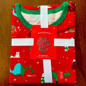 Dinosaur Christmas Family Pajama Set Women’s Small